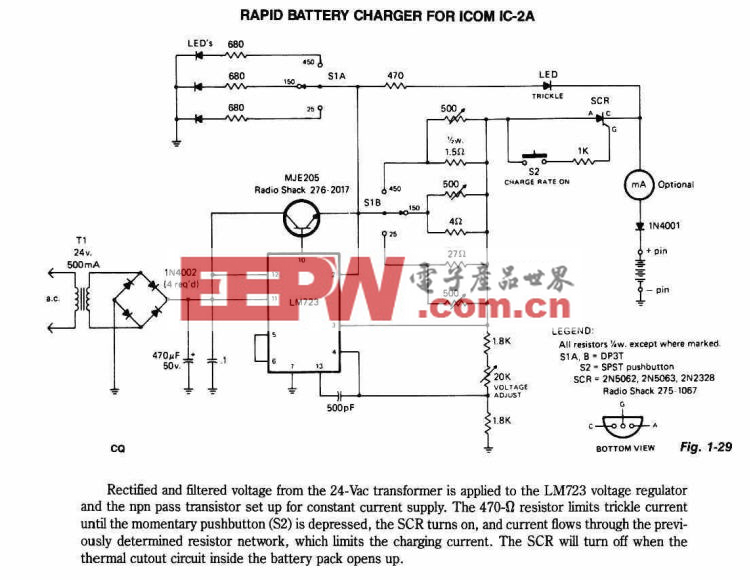 Rapid Battery Charger For icom IC-2A