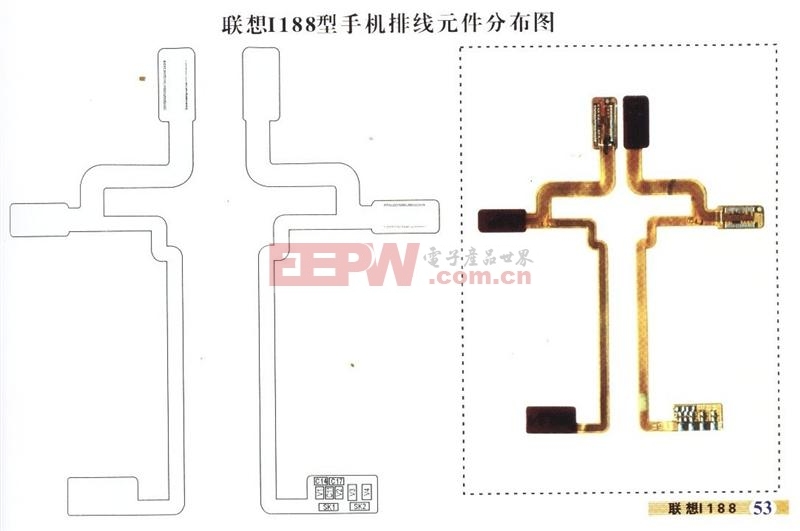联想I188-1手机排线分布原理图