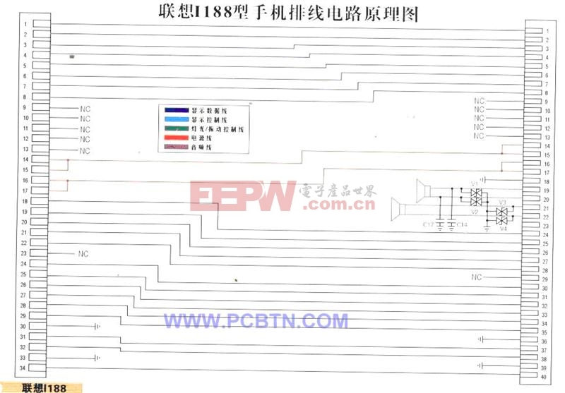 联想I188-2手机排线原理图